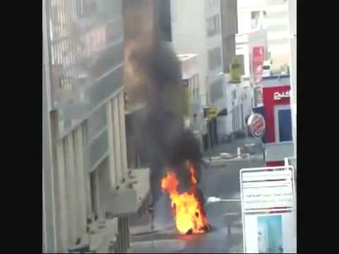 Rioters Terorists in Bahrain BLOW UP shops in the City Center