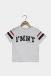 Baby Boys FMNY Button Detail Short Sleeve T-Shirt White