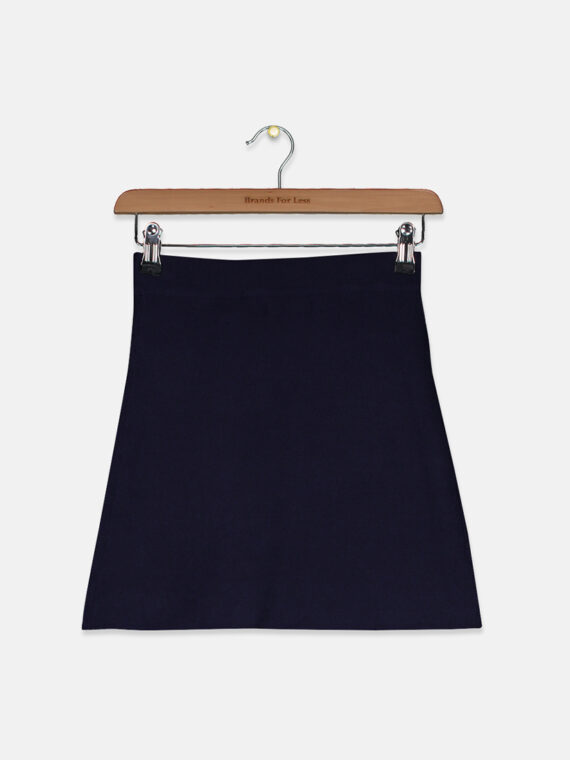 Girls Knitted Pull-On Skirt Navy