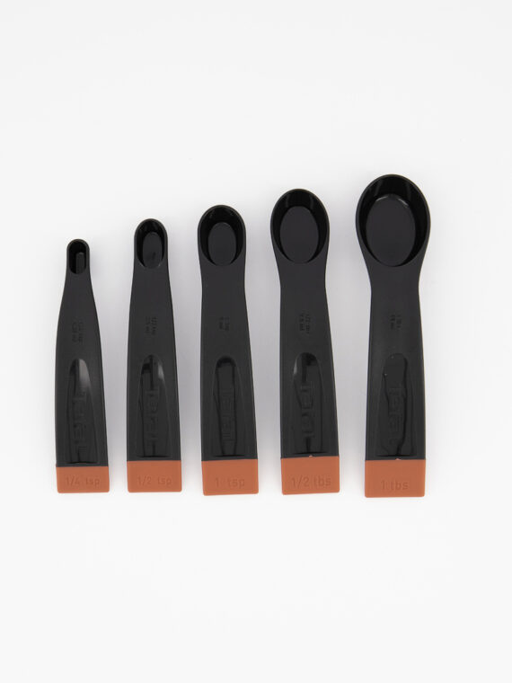 Ingenio Measuring Spoons Set Of 5 for Cooking Baking Measuring Black/Red