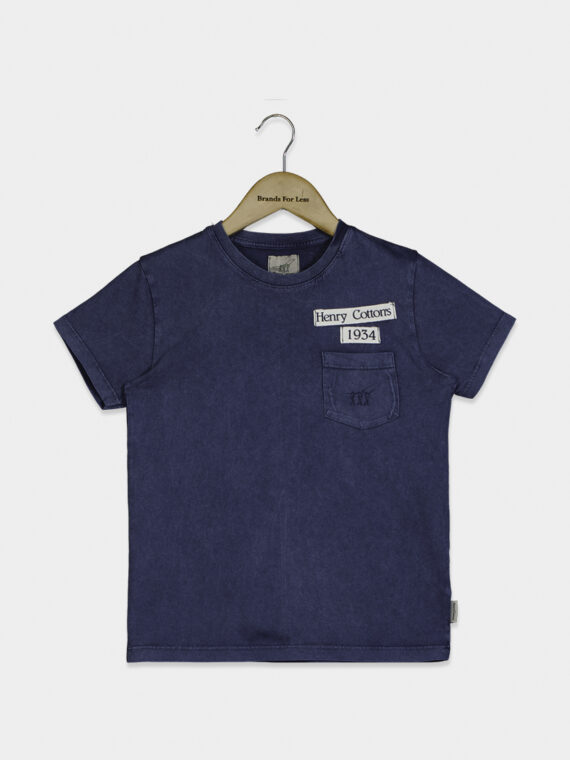 Kids Boys Brand Logo Shorts Sleeve T-shirt Denim