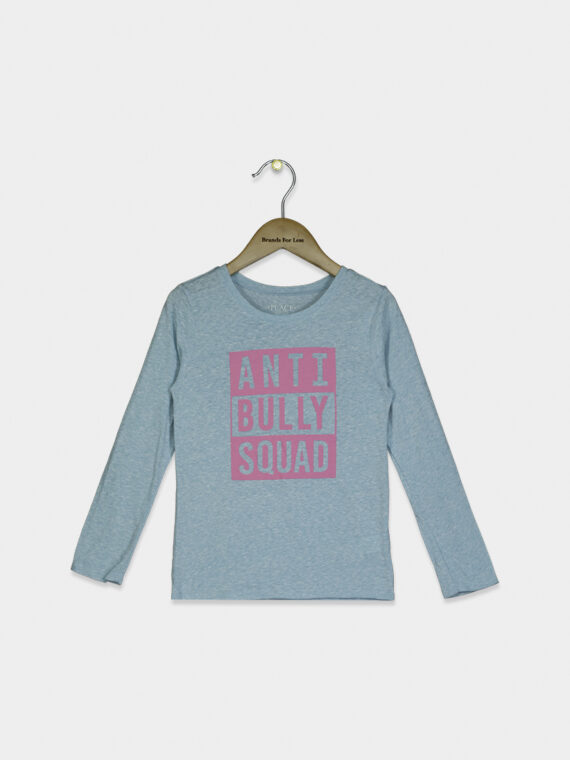 Kids Girls Anti Bully Squad T-Shirt Time For Teal