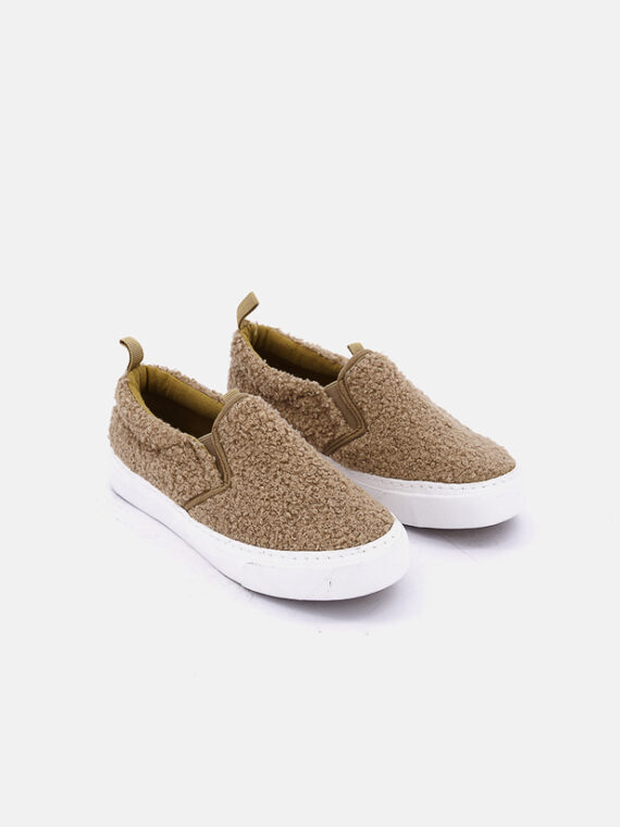 Kids Girls Textured Casual Shoes Natural