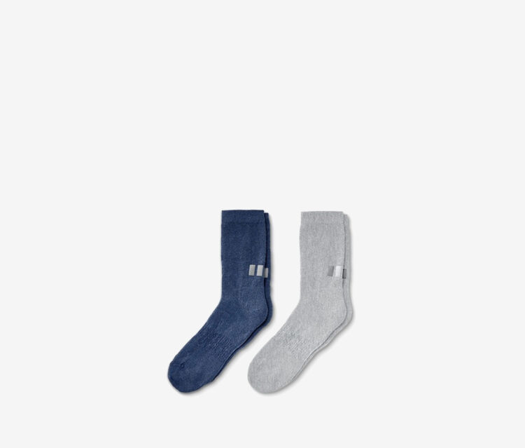 Mens 2 Pair Functional Socks Grey/Blue