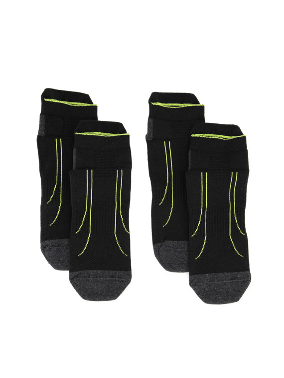 Mens 2 Pairs Training Socks Black