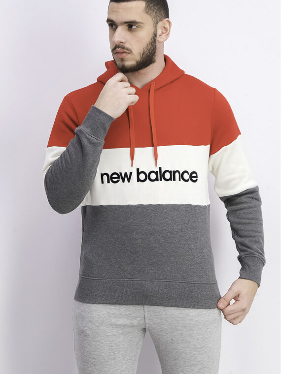 Mens Athletic Hoodie Sweater Red/White/Grey
