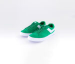 Mens Casual Suede Low Top Sneakers Kelly Green/White