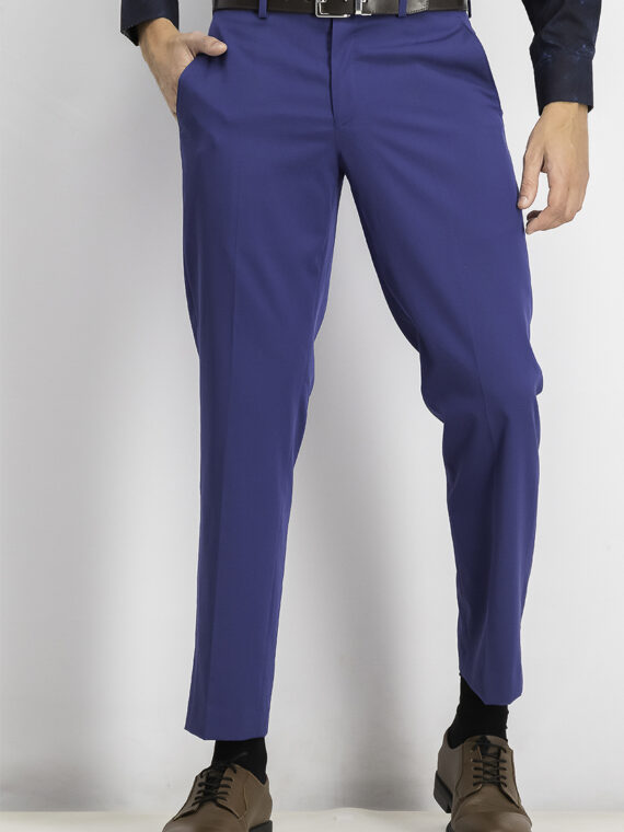 Mens Classic-Fit New Blue Suit Separate Pants Blue
