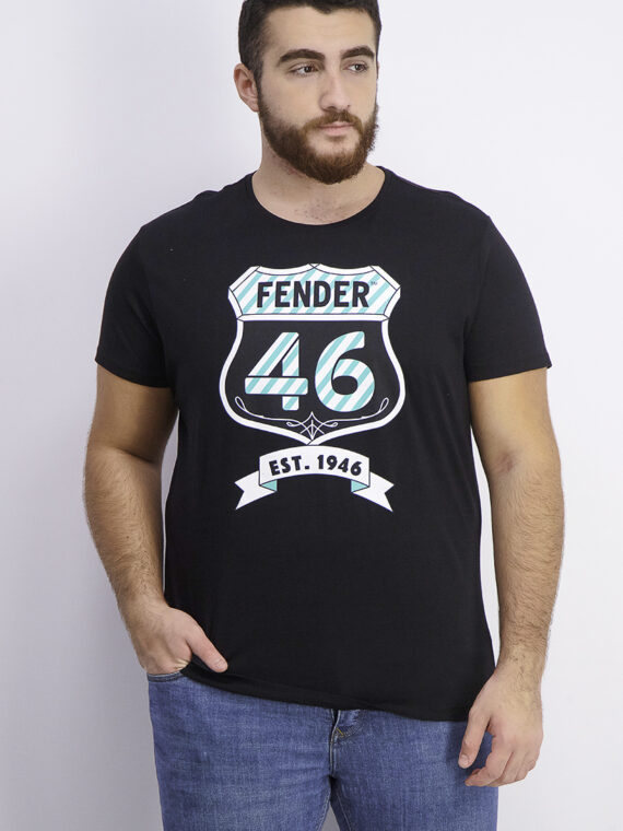Mens Fender 46 T-shirt Black