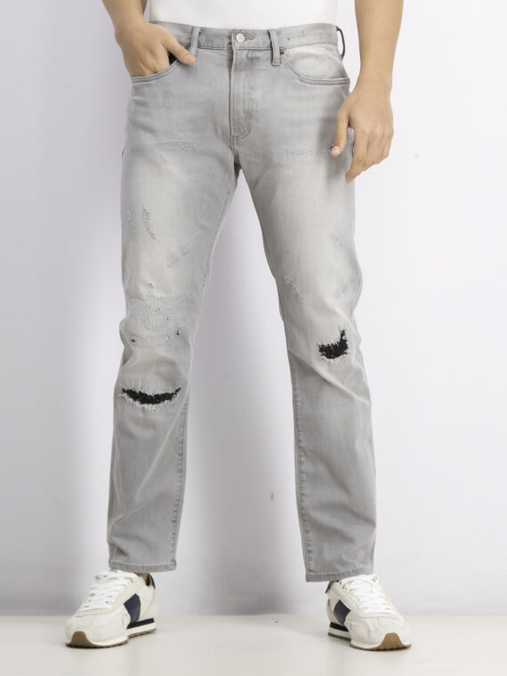 Mens GapFlex Mid-Rise Slim Fit Jeans Grey