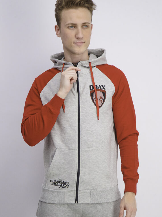 Mens Guardians of The Galaxy Drax Hoodie Gray/Red
