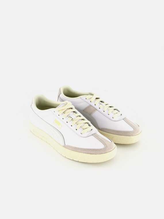 Mens Oslo-City Luxe Sneaker White/Grey/Gold