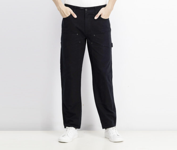 Mens Rowland Relaxed Fit Carpenter Pants Black