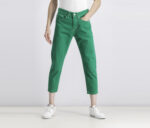Mens Slim Fit Cropped Jeans Green