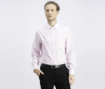 Mens Slim-Fit Non-Iron Supima Cotton Dress Shirt Pink