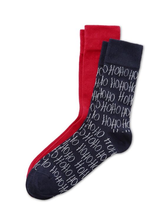 Mens Socks Set of 2 Red/Dark Blue