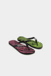 Mens Top 3D FC Slippers Black/Lime/Pink