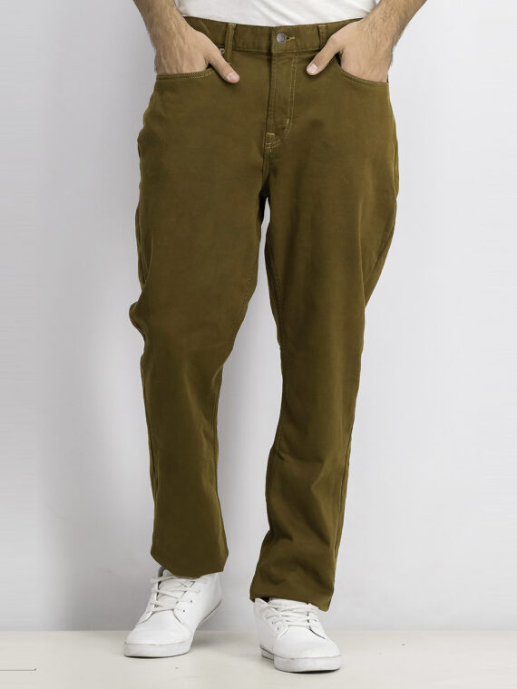 Mens Ultimate Built-In Flex Slim Chino Pants Brown