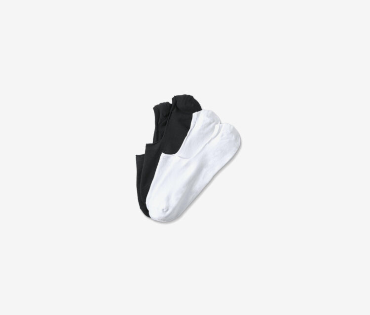 Sneaker Socks Set of 2 Black White