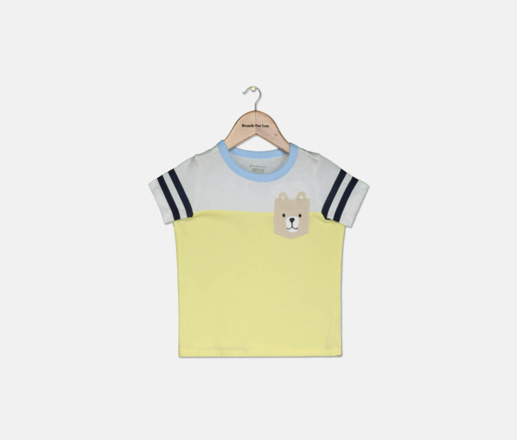 Toddler Boys Bear Pocket Cotton T-Shirt Sundrop