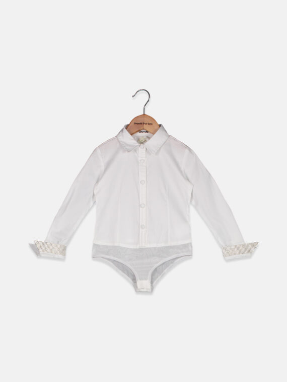 Toddler Boys Long Sleeve Bodysuit White/Silk