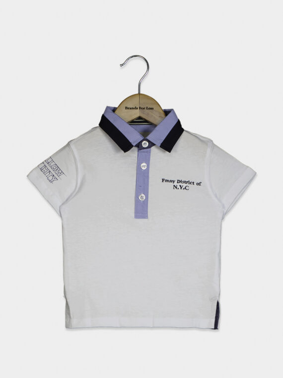 Toddler Boys Short Sleeve Polo Shirt White