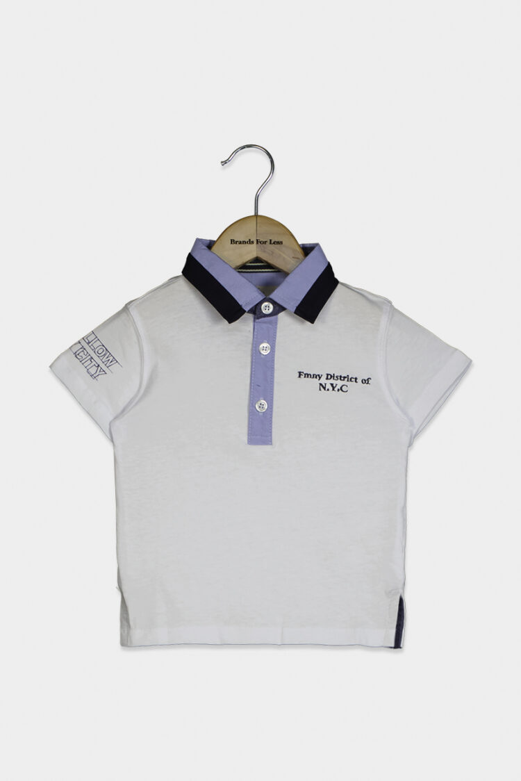 Toddler Boys Short Sleeve Polo Shirt White