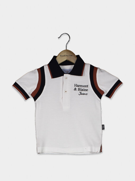 Toddler Boys Spread Collar Polo Shirt Navy/White