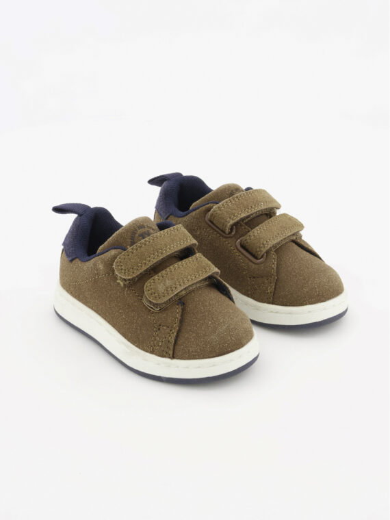 Toddler Boys Two Velcro Strap Shoes Brown