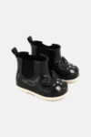 Toddler Girls Printed Cat Rain Boots Black