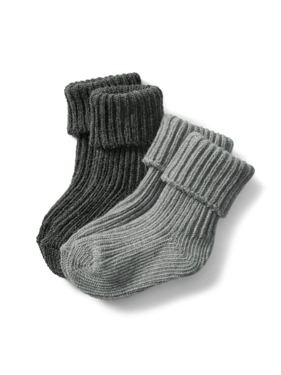 Toddler Socks Set of 2 Dark Grey/Light Grey