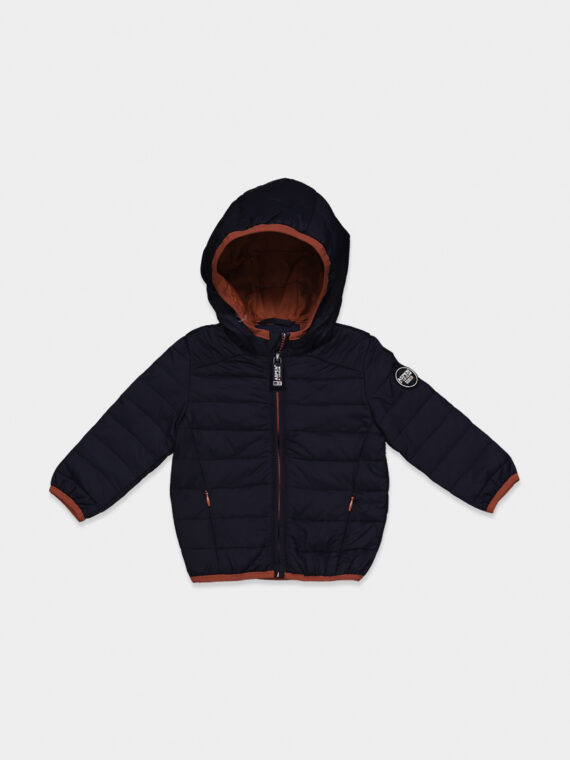 Toddler boys Hooded Quilted Jacket Navy Blue