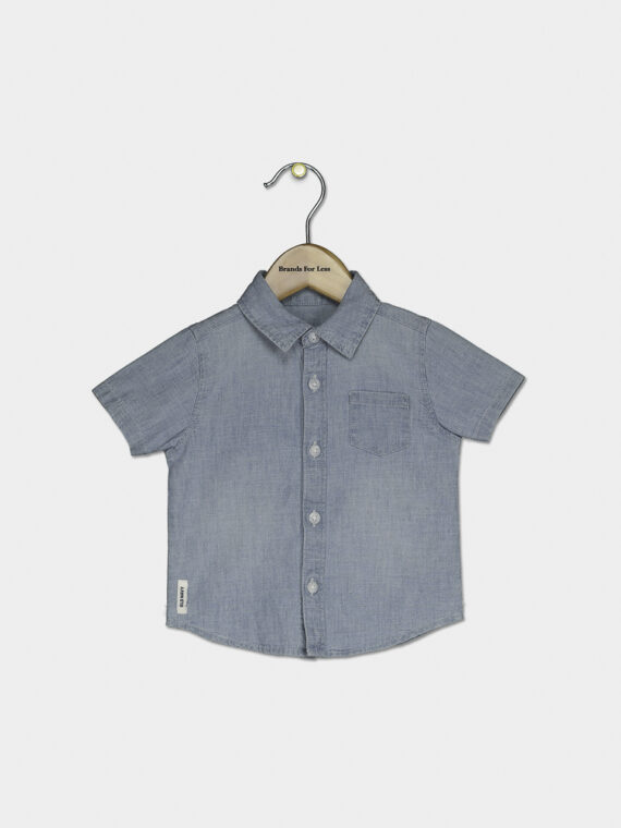 Toddlers Babies Denim Tops Blue/White
