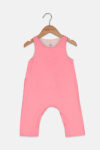 Toddlers Baby Girls Pocket Front Romper Pink