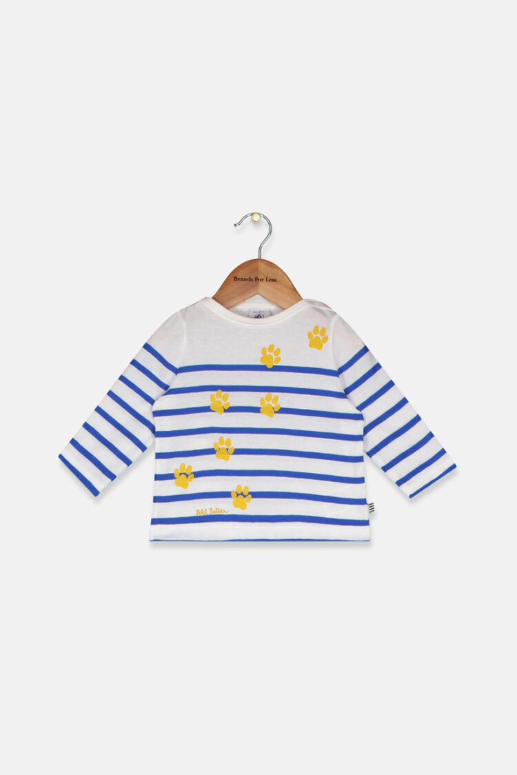 Toddlers Baby Girls Stripes Tops Blue Combo