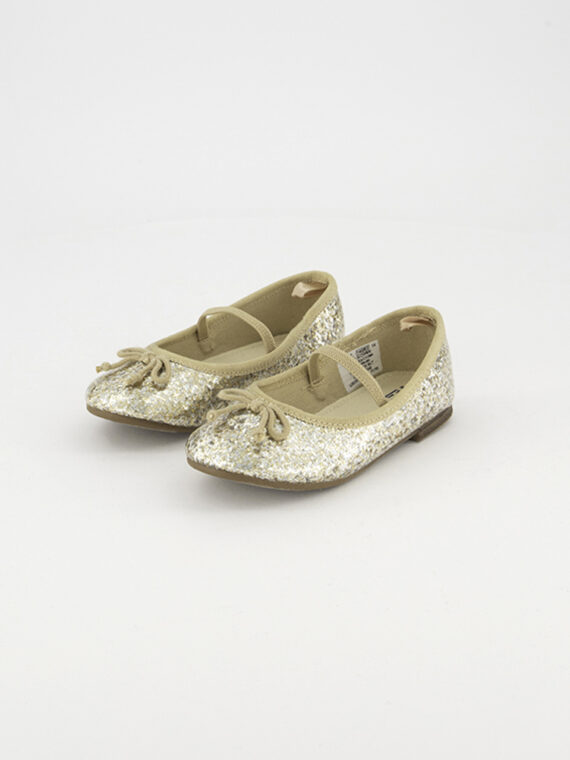 Toddlers Glitter Shoes Gold/Silver