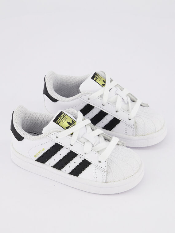 Toddlers Unisex Super Star Shoes Black/White