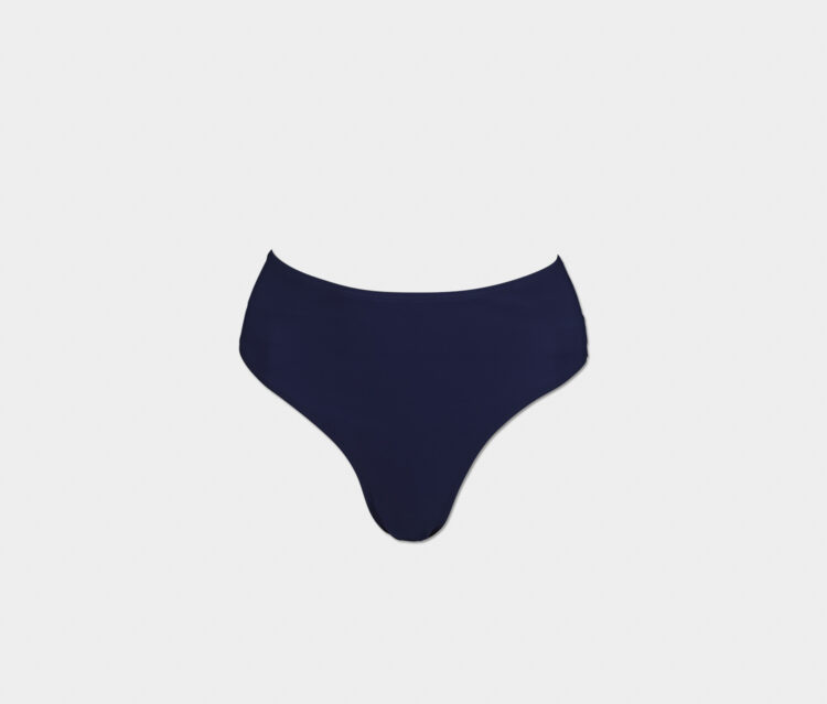 Womens Bot Mid-rise Bikini Bottom Navy