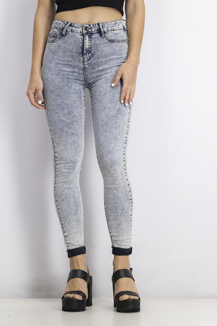 Womens Paradise High Waist Jeans Washed Blue