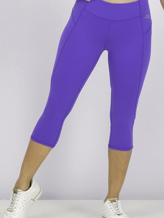 Womens Performance Capri Leggings Purple