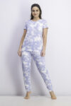 Womens Printed Tee and Pajama Pants Sweet Tie Dye