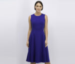Womens Sleeveless A-Line Dress Blue