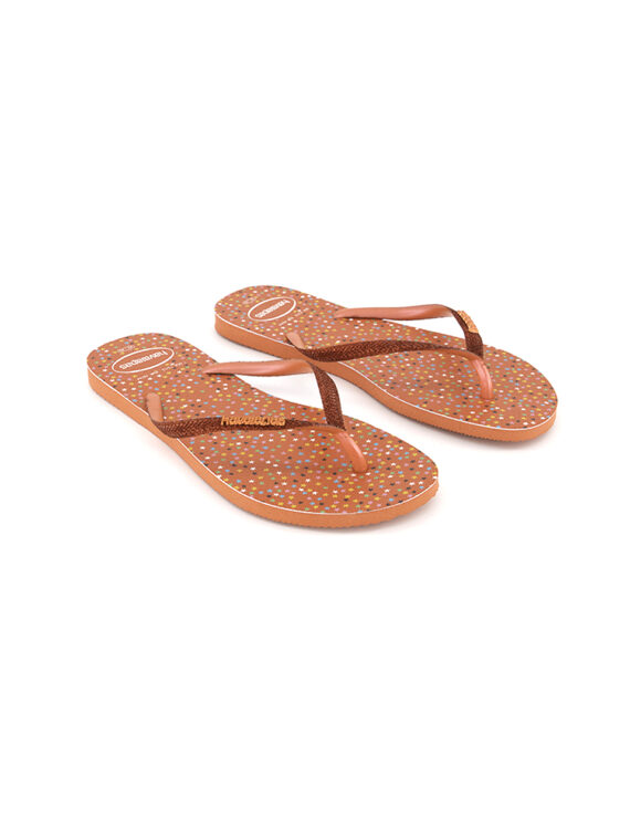 Womens Slim Carnaval Slippers Coral New