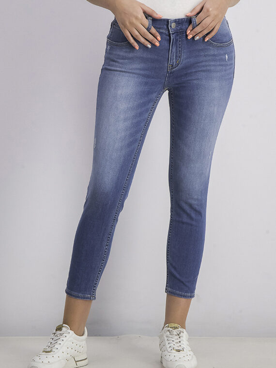 Womens Slim Leg Jeans Blue