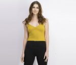 Womens Strappy Tops Mustard