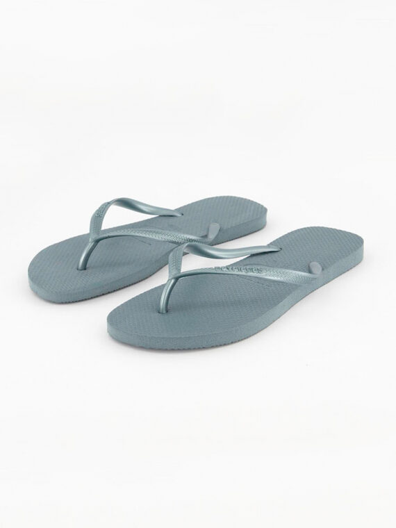 Womens Style 1 H. Slim Slippers Silver/Blue