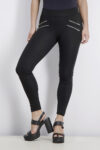 Womens Zipper Detail Leggings Black