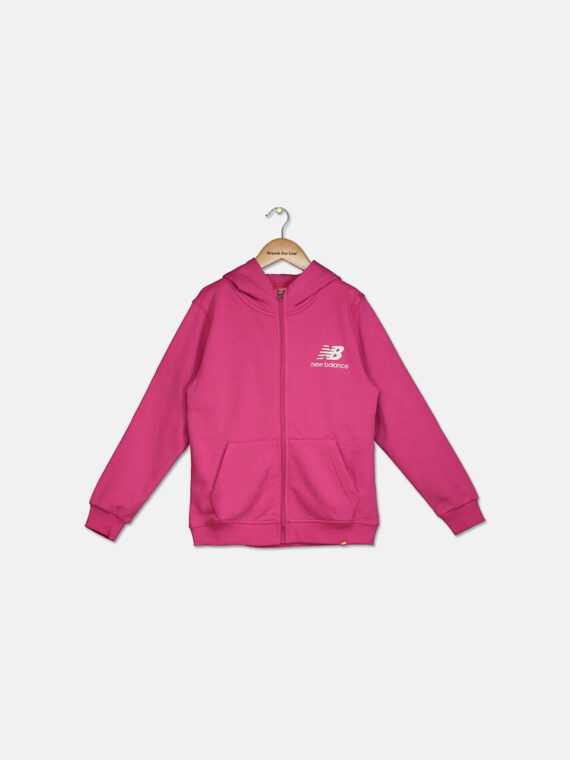 Youth Essential Full ZIp Logo Jacket Pink