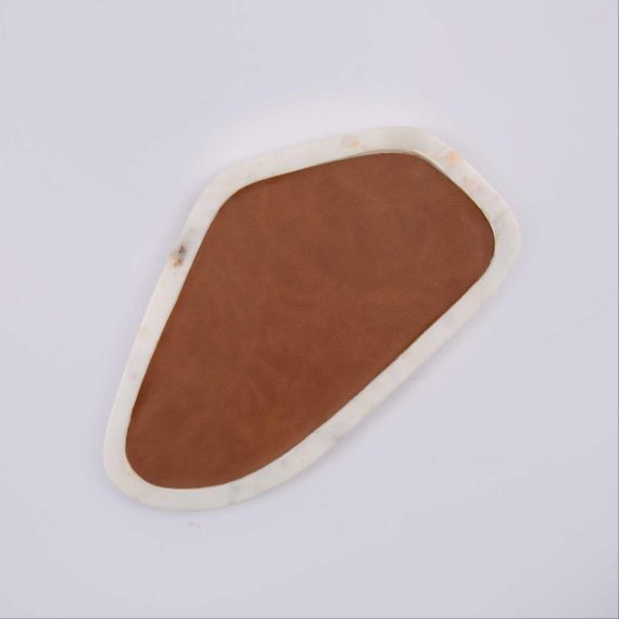 Decoration Marble tray with Leather from Blanca trays Furniture & Decor Shop Online at Special Price from Oman Mega Deals
