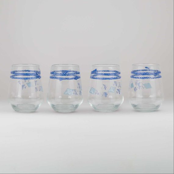 glass set blue from dinesa coffe & tea sets coffe & tea sets Shop Online at Special Price from Oman Mega Deals